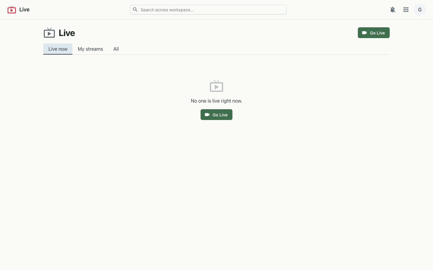 Live streaming on desktop