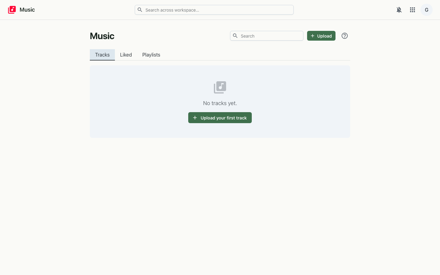 Music library on desktop